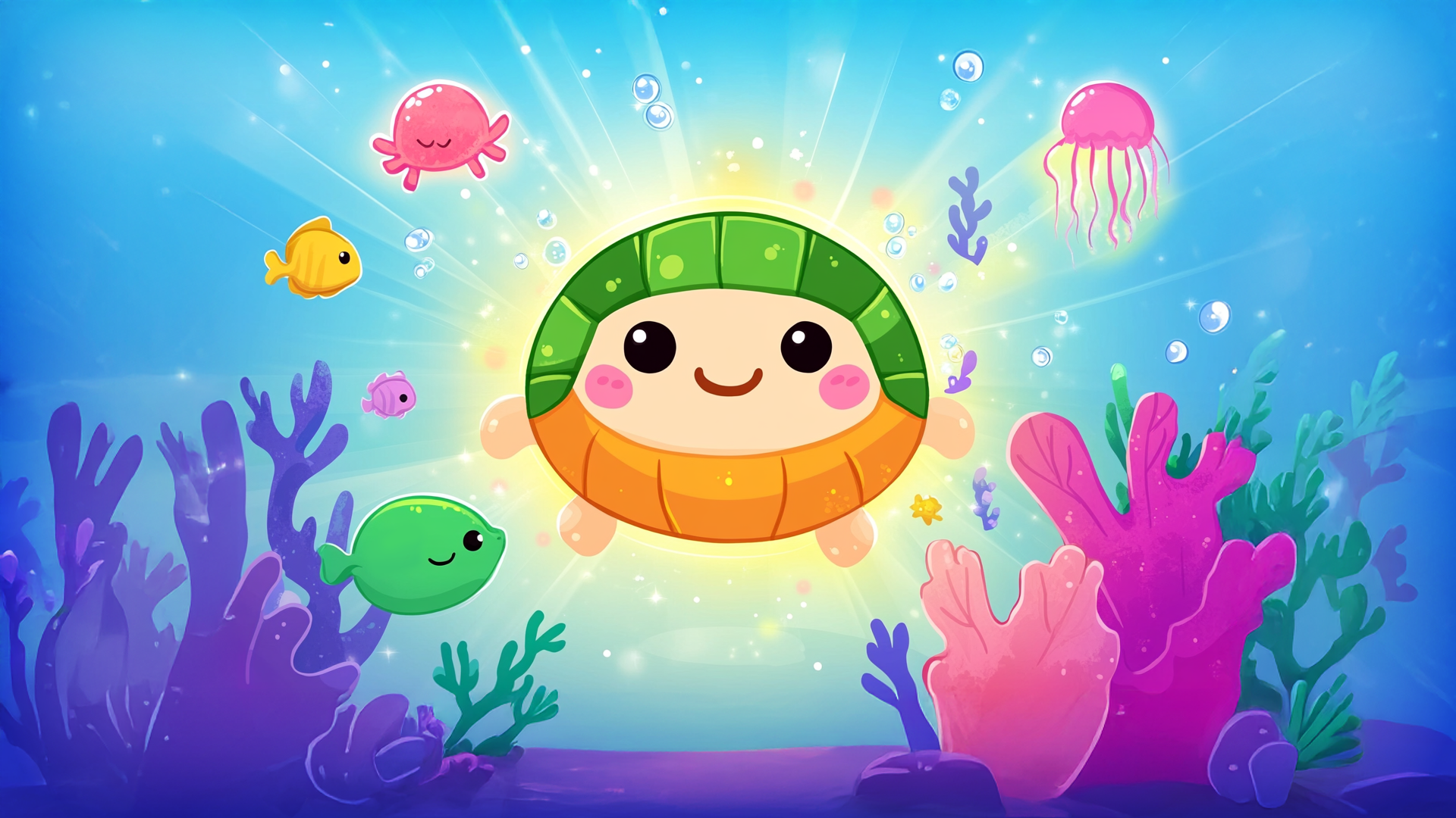 Turtle Game의 바닷속 로비 아트